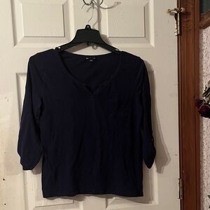 GAP Dark Blue V-Neck Blouse
